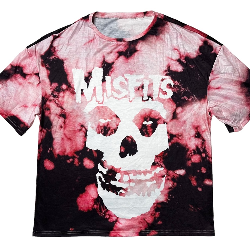 Misfits Fiend Red Tie Dye Skull Graphic T-Shirt Men’s Sz 2X *Measured